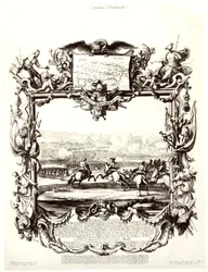 Az oudenaarde-i csata, 1708. július 11., metszet: Jeremias Wolff és Johann August Corvinus (1683-1738)